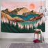 Mountain Tapestry Forest --Sunset Tapestry -Nature Landscape Tapestry
